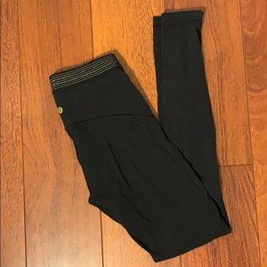 Black LuLu lemon leggings size 6